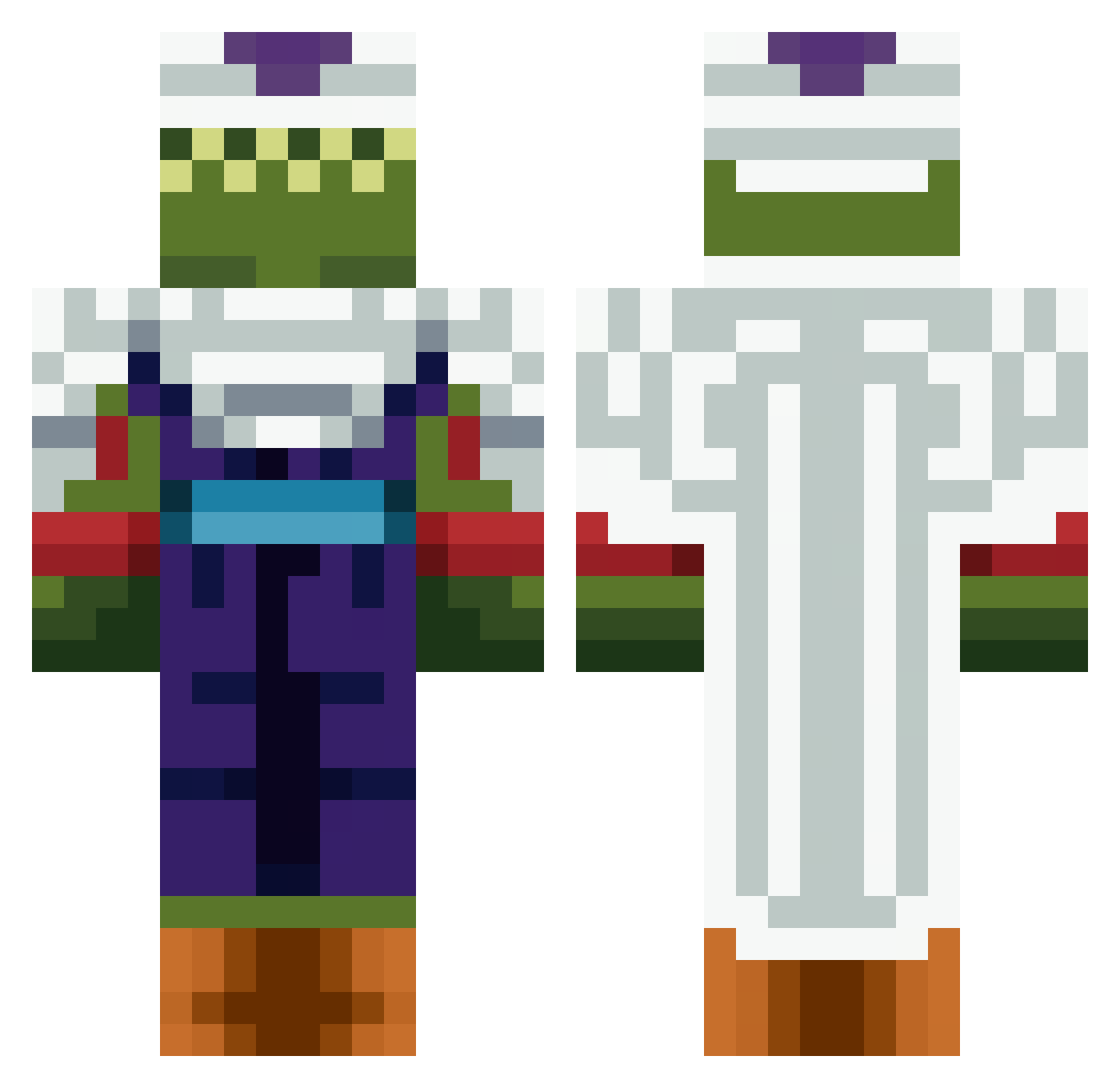 Shad1235 Minecraft skin, front and back view