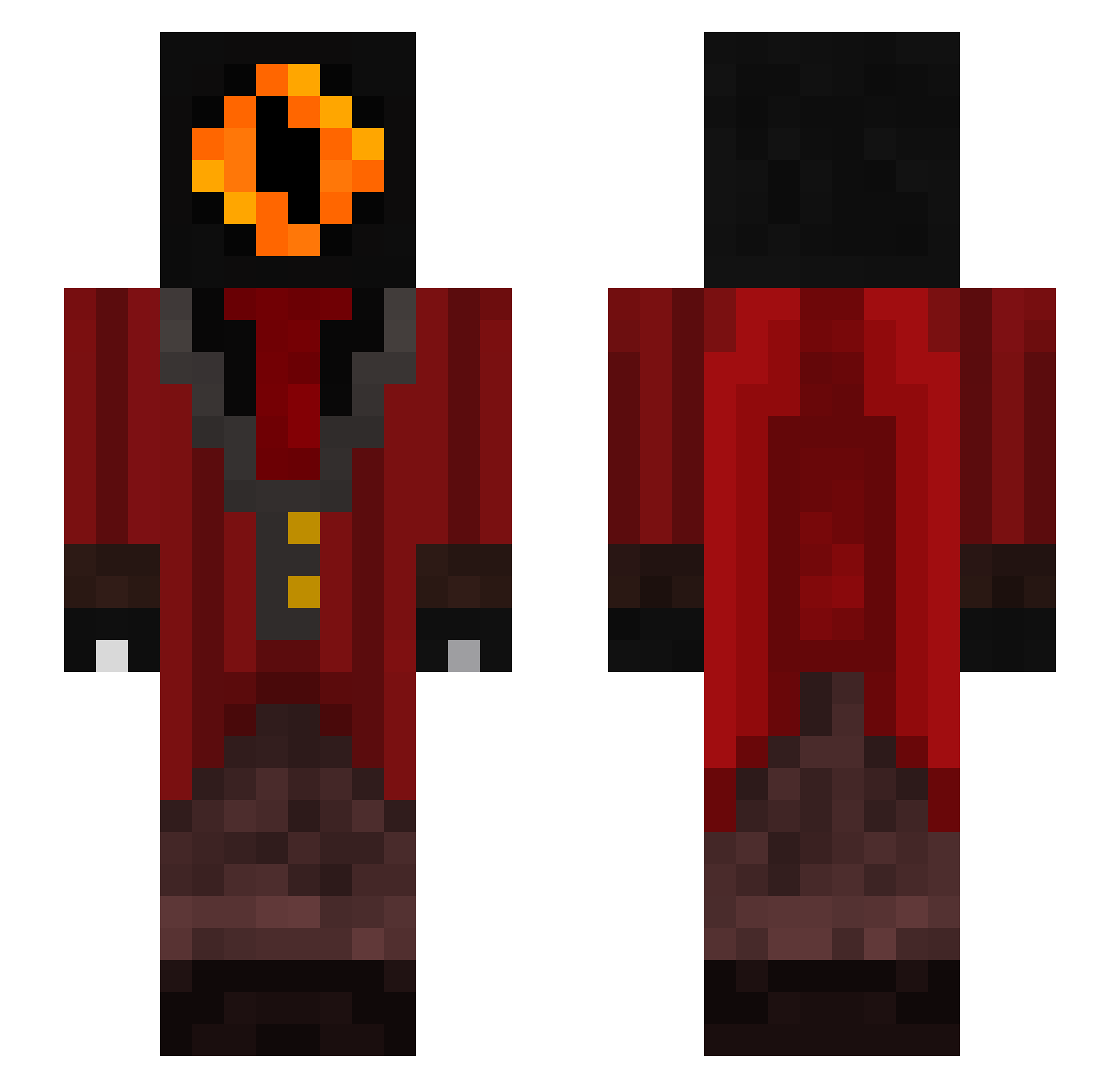 garmadino Minecraft skin, front and back view