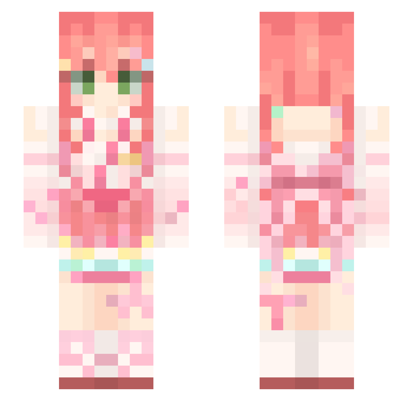 ALKSDJ Minecraft skin, front and back view