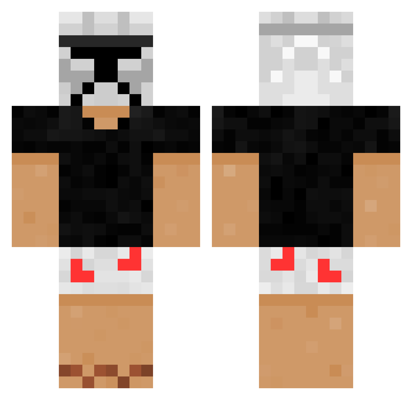 _Sludgy_ Minecraft skin, front and back view