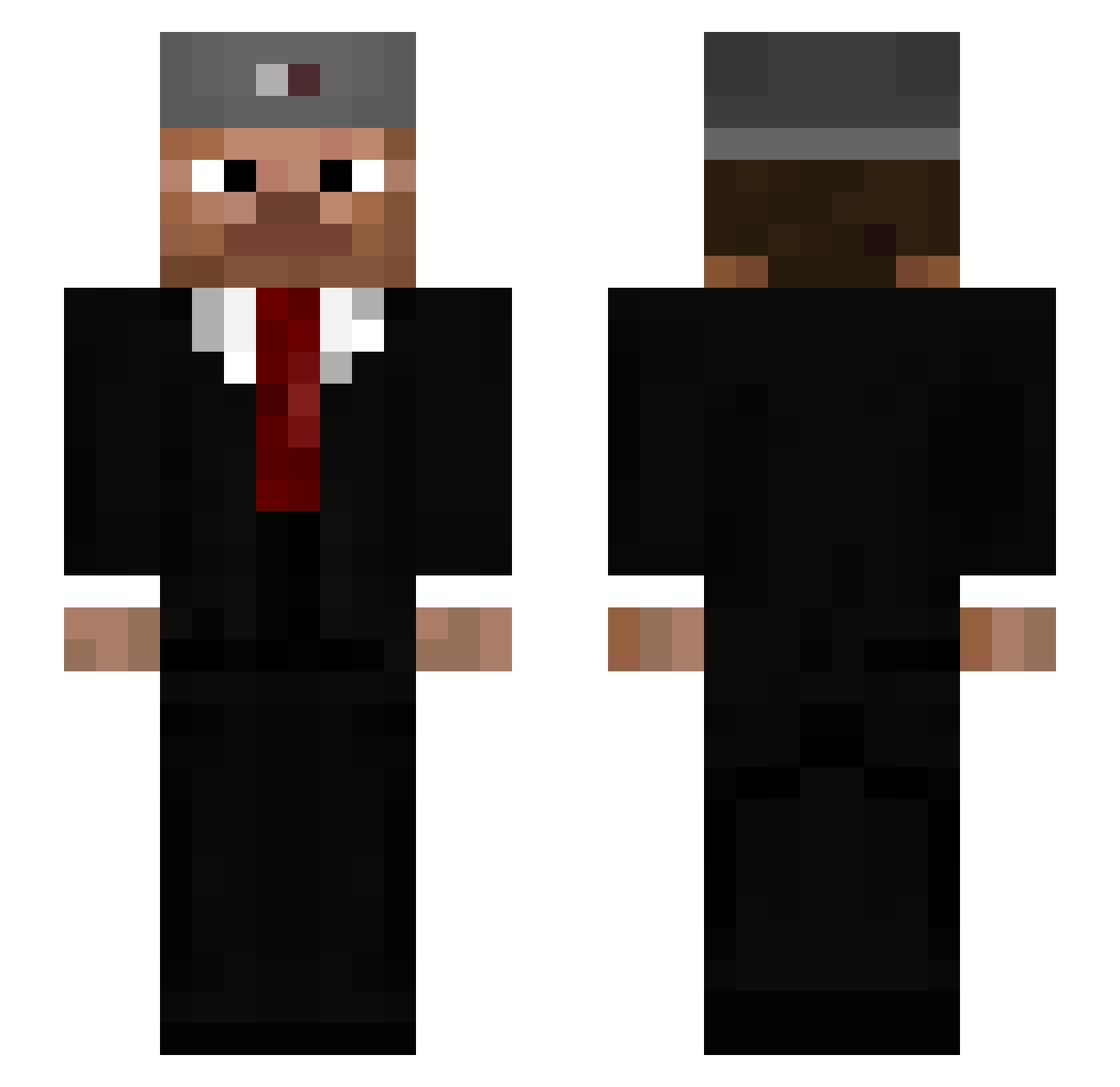 Wizard1355 Minecraft skin, front and back view
