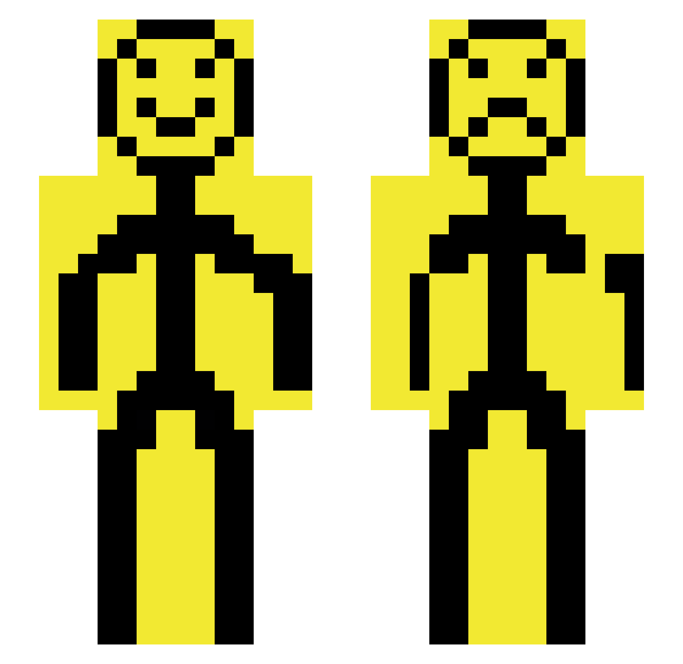 jamieUqunt Minecraft skin, front and back view