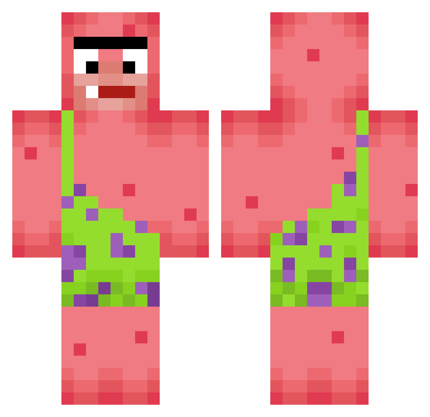 jybin226 Minecraft skin, front and back view