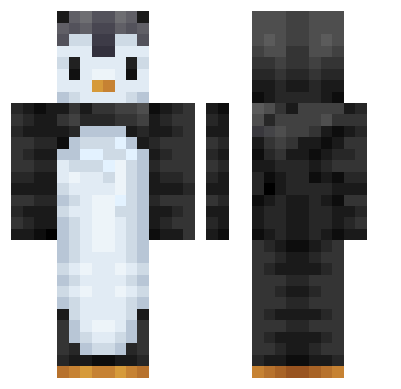 Shirakaba_901 Minecraft skin, front and back view