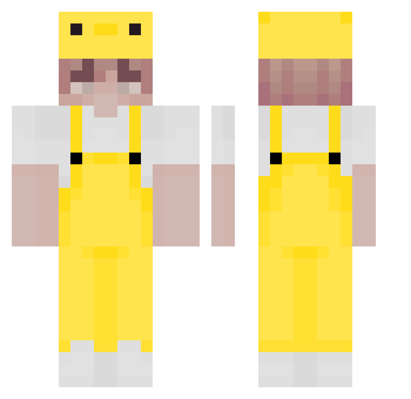 Tory7144 Minecraft skin, front and back view