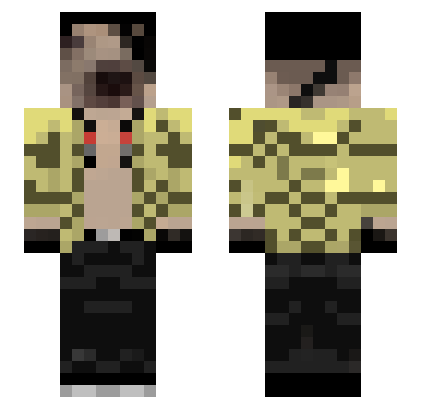 3l1t3h4x0r12997 Minecraft skin, front and back view