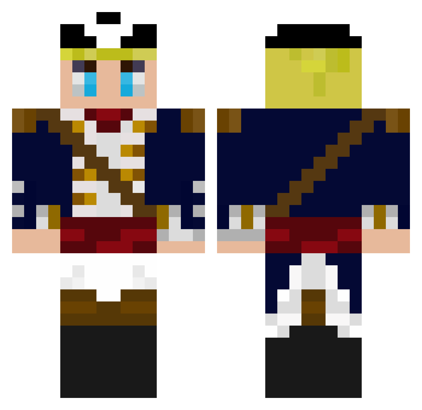 Chef_George Minecraft skin, front and back view