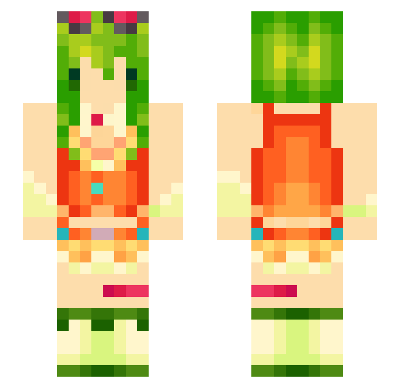 saltsniper09 Minecraft skin, front and back view