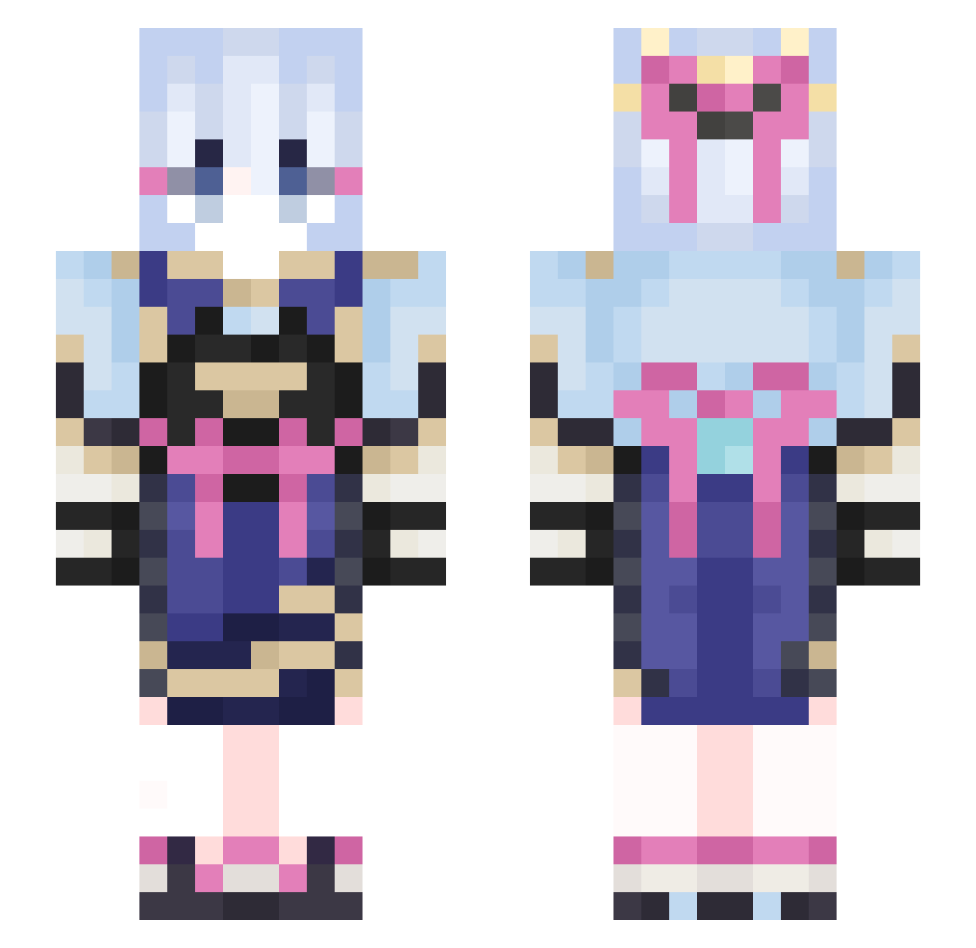 Yamil_nopi Minecraft skin, front and back view
