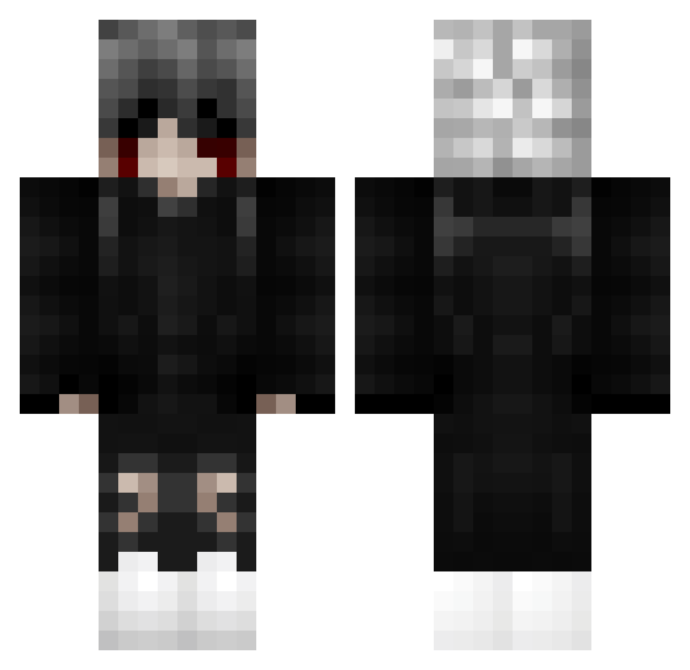 puscher Minecraft skin, front and back view