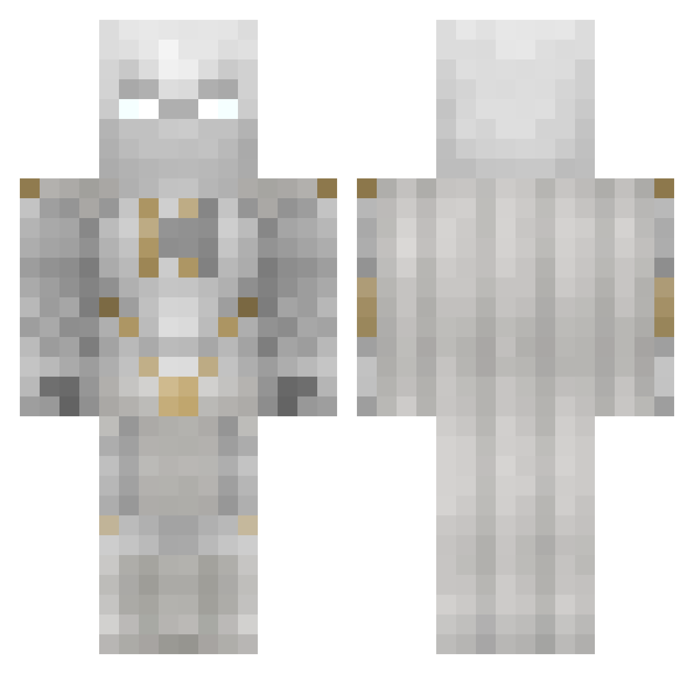 iXzG Minecraft skin, front and back view