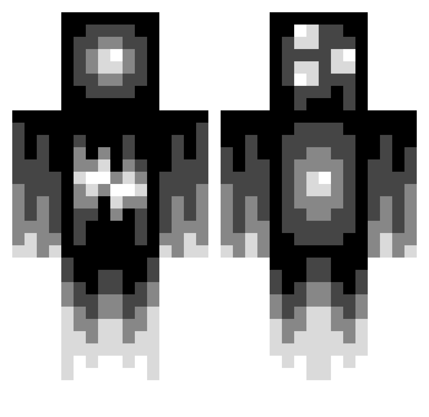 GrotyGamer Minecraft skin, front and back view