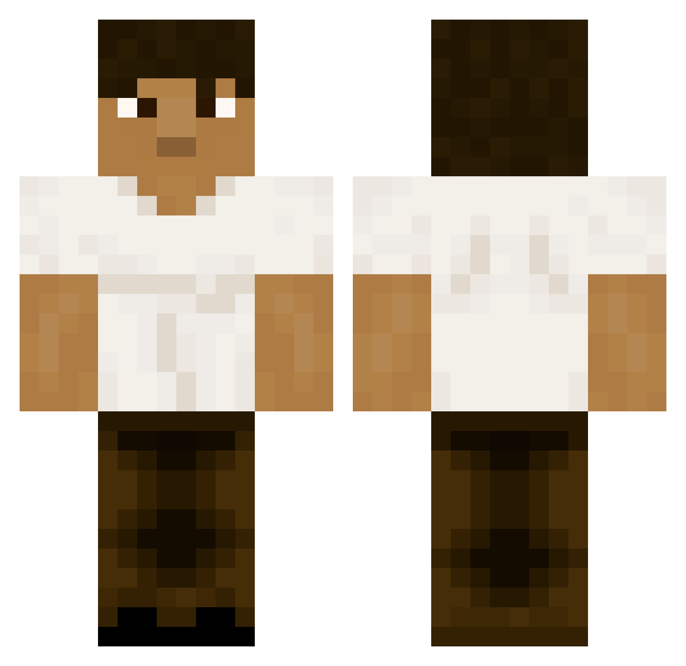 TypicalSebi Minecraft skin, front and back view