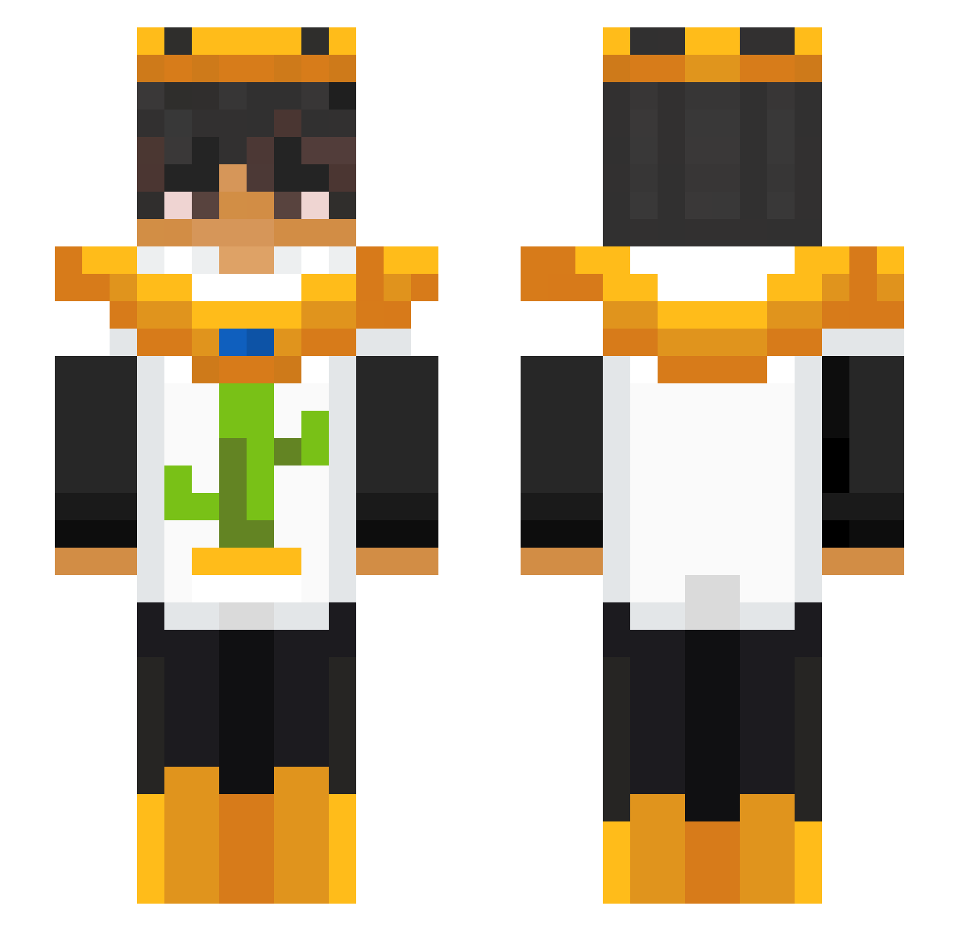 Greak_unknown181 Minecraft skin, front and back view