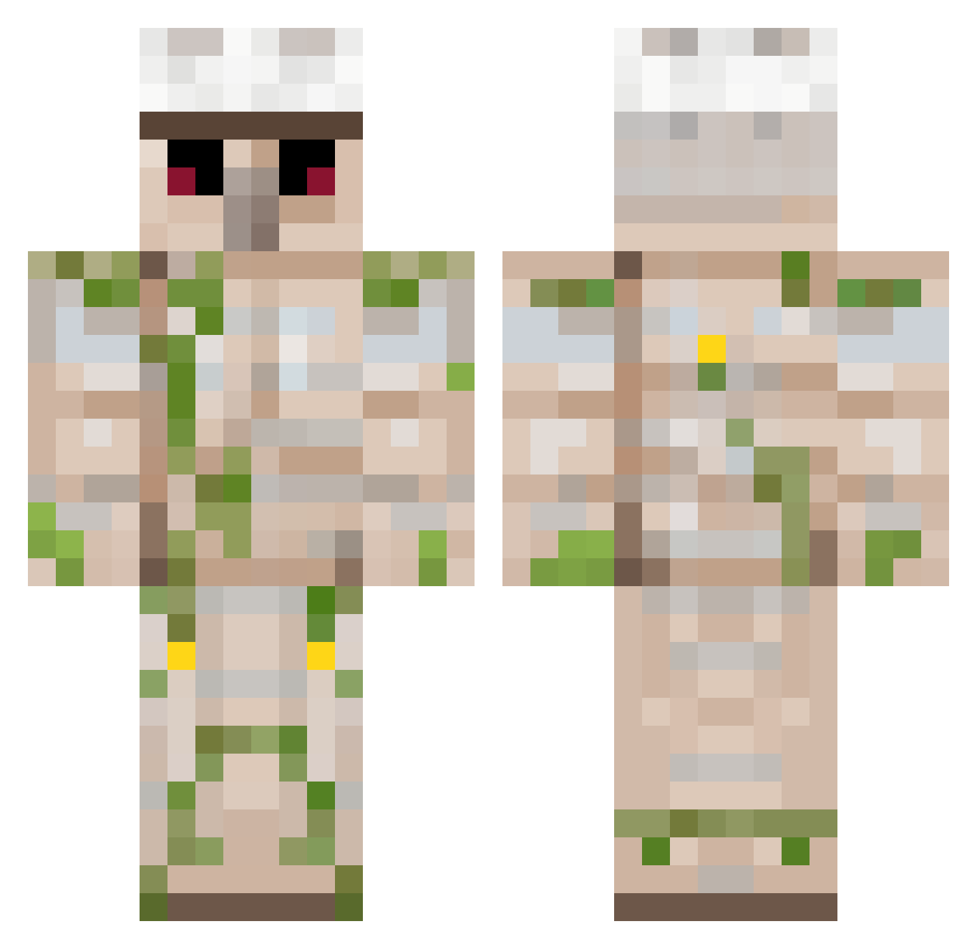 Scout01 Minecraft skin, front and back view