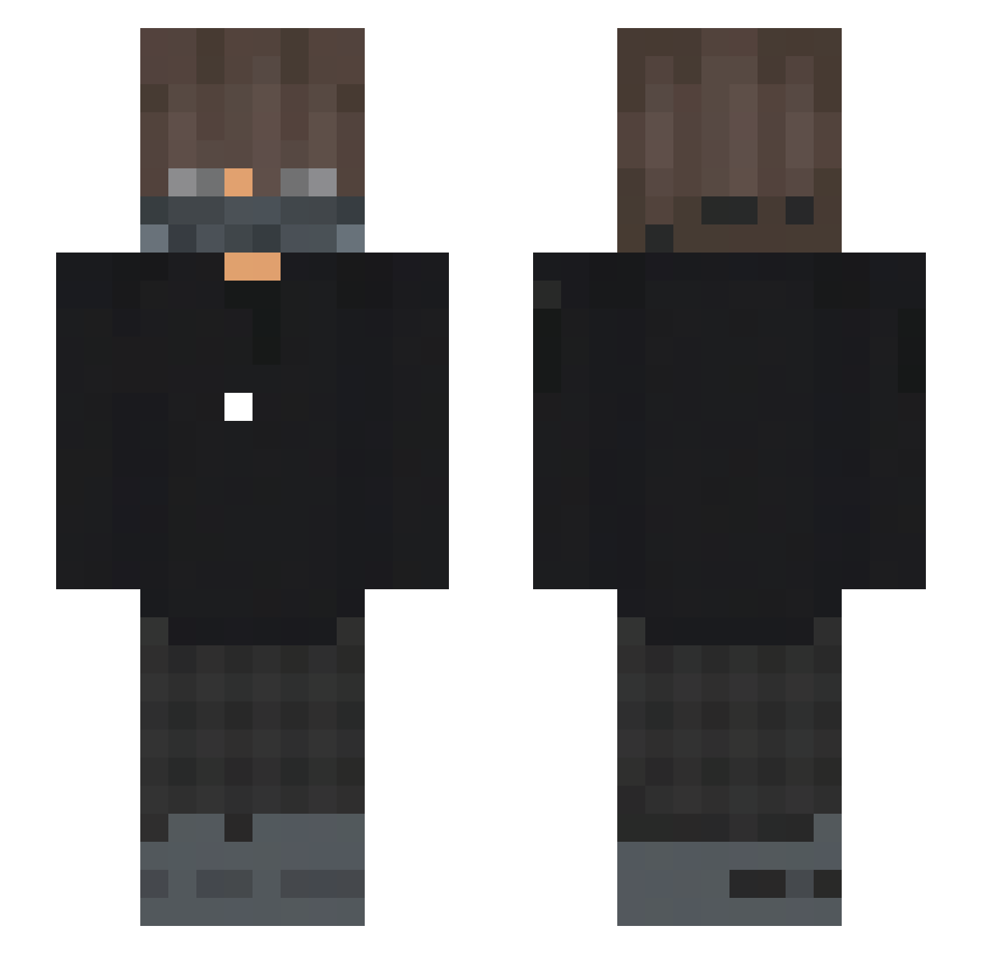 xDesz1 Minecraft skin, front and back view
