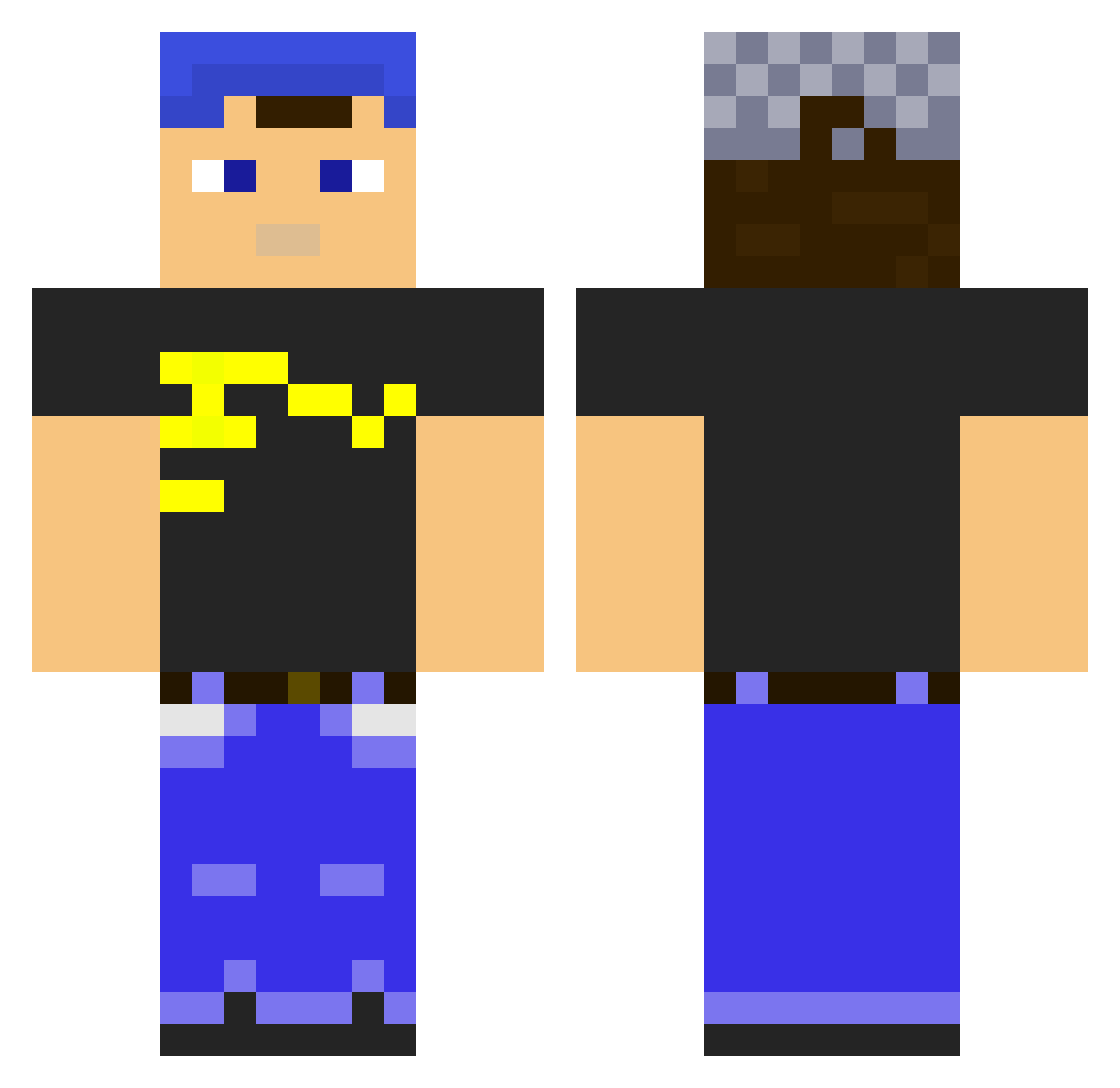 tornadointercept Minecraft skin, front and back view