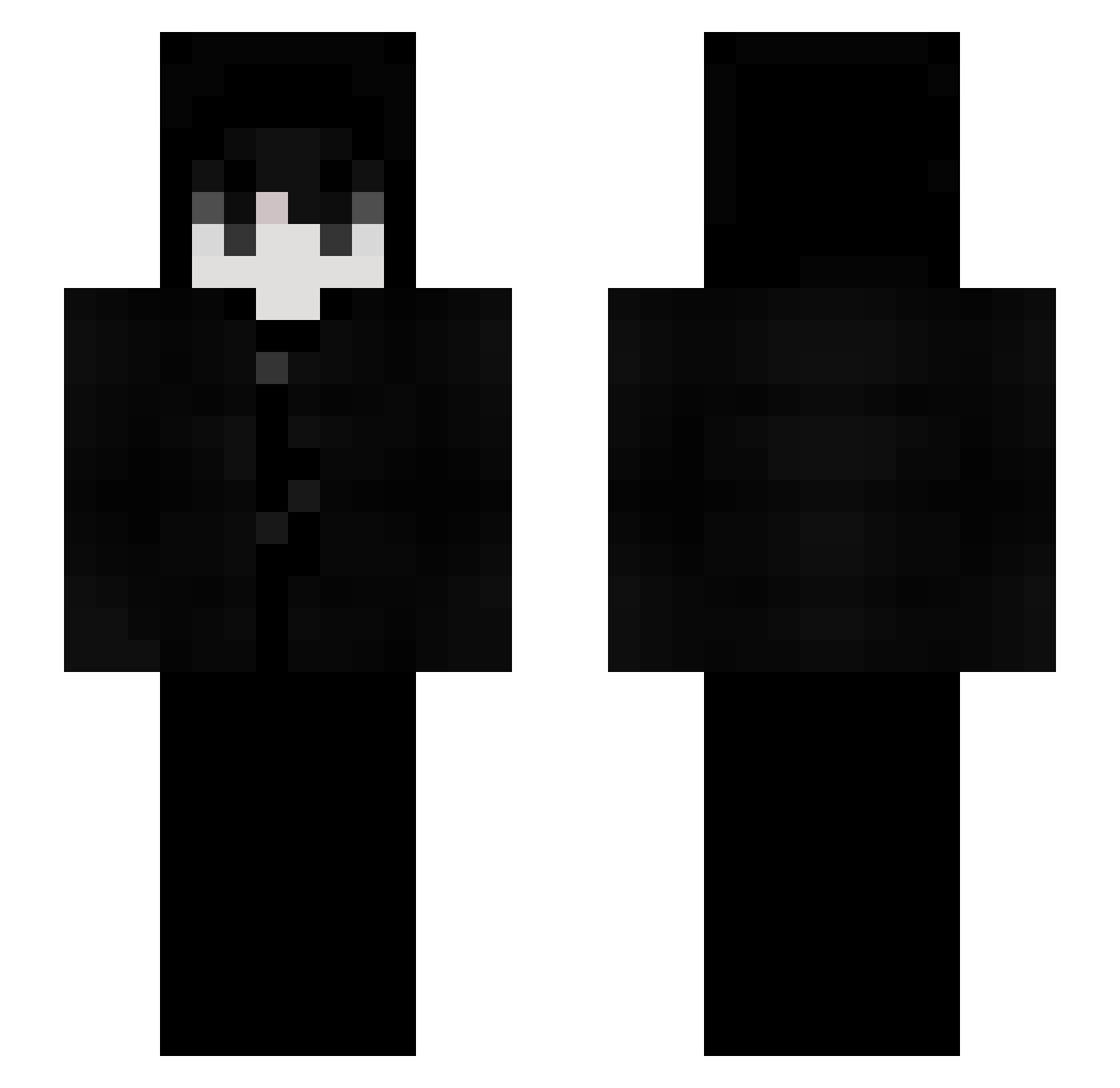 ravejBKXRIgKt Minecraft skin, front and back view