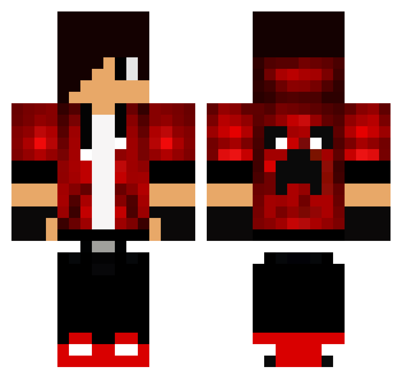 AlexTDB Minecraft skin, front and back view