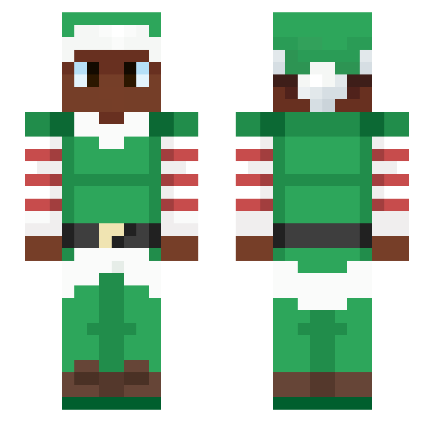 Tjoerne Minecraft skin, front and back view