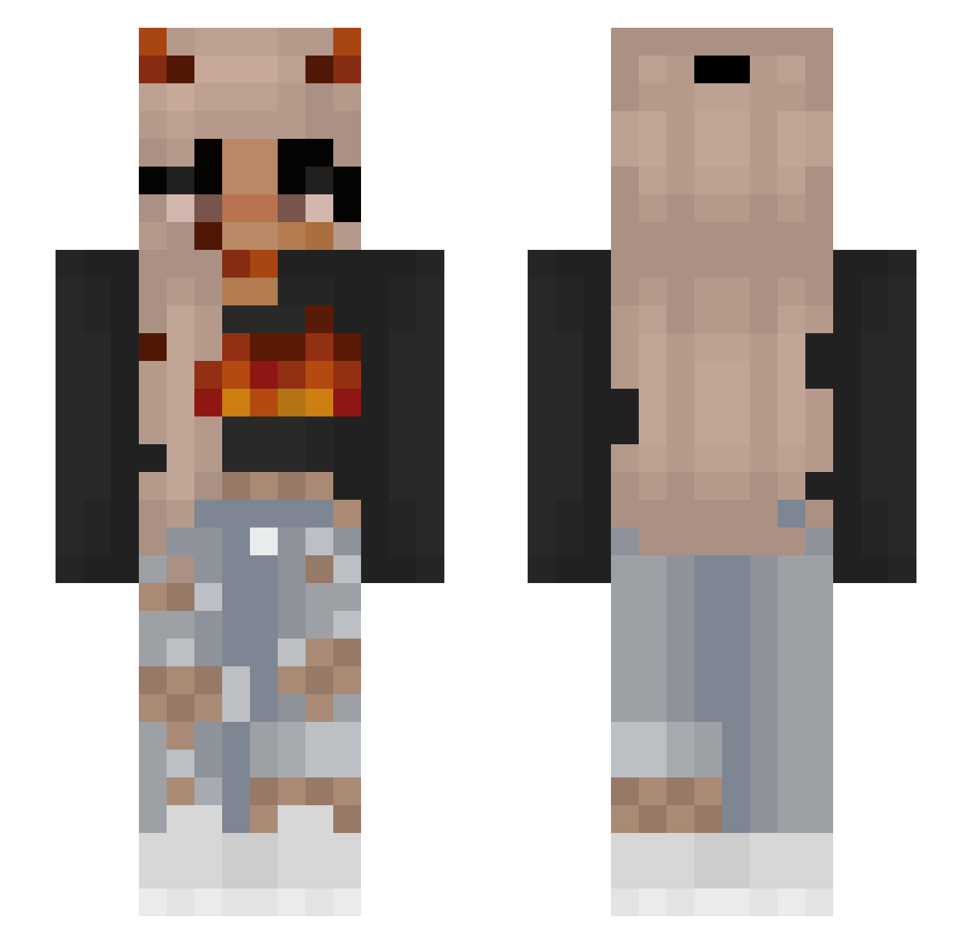 7eren4 Minecraft skin, front and back view