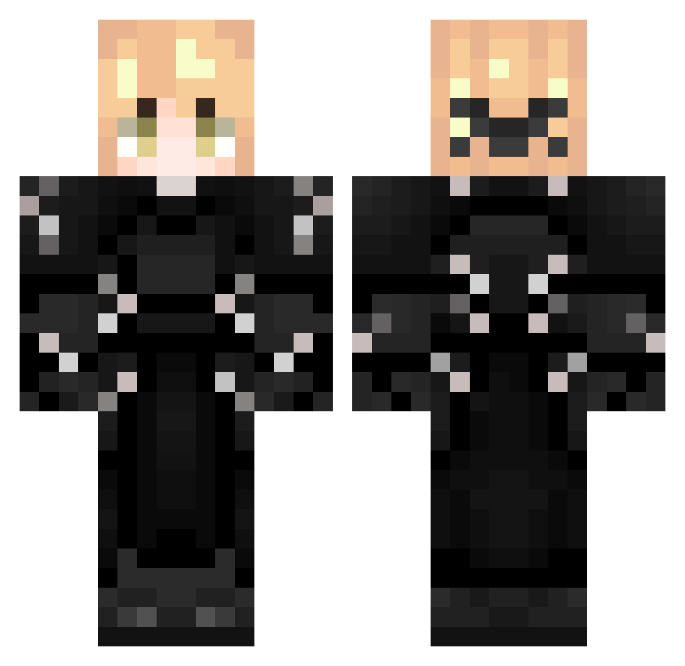 dqrkvex Minecraft skin, front and back view