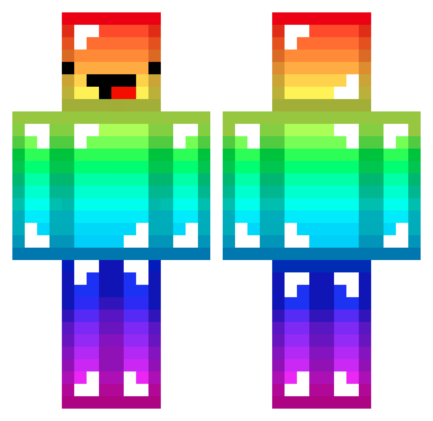 theripper1021 Minecraft skin, front and back view