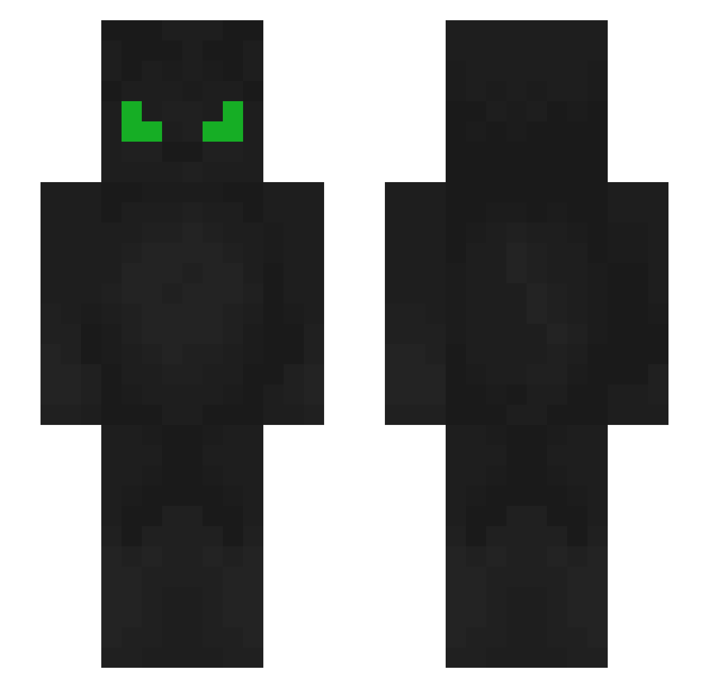 vosic Minecraft skin, front and back view