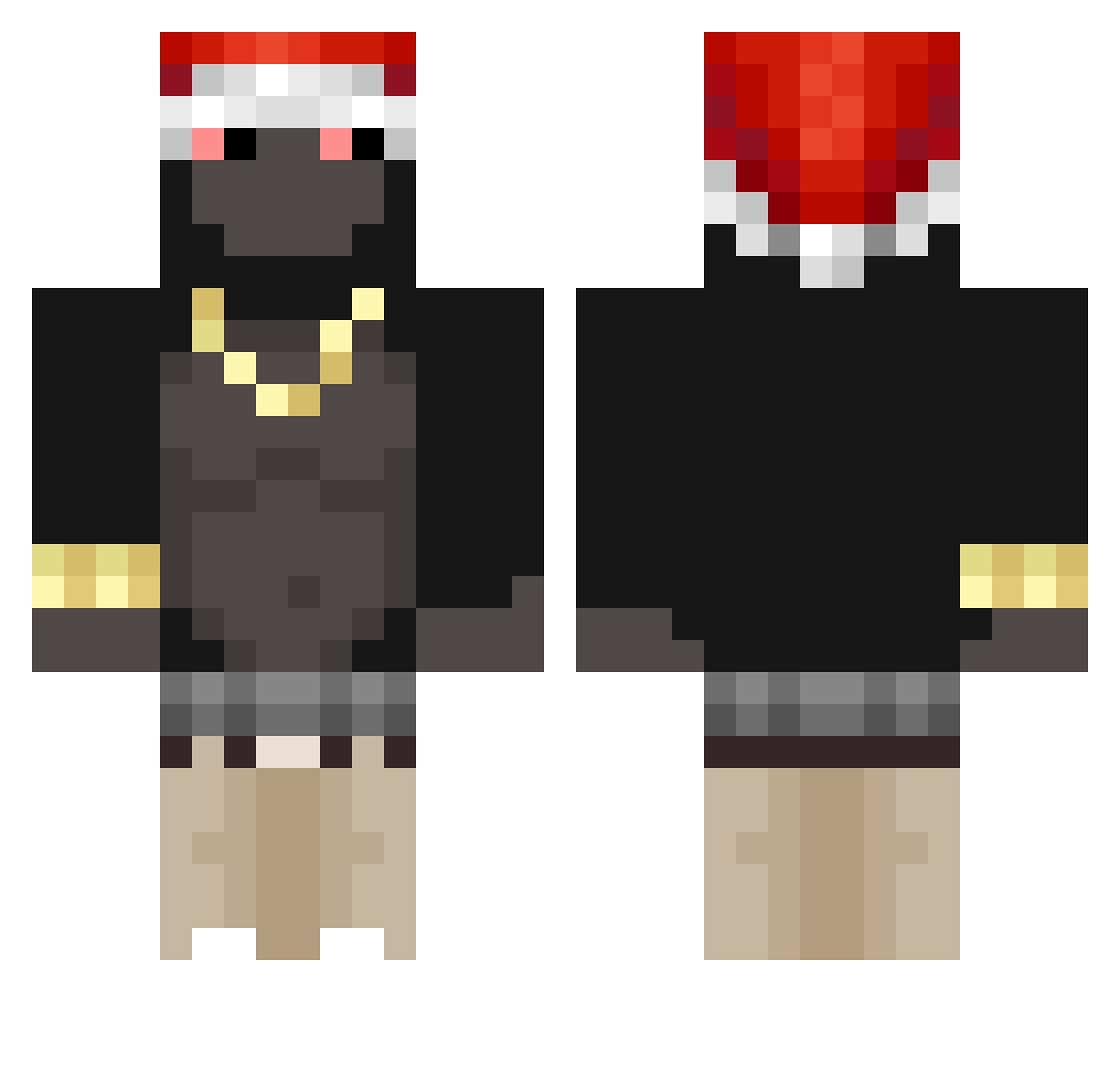 Bonqweqwe Minecraft skin, front and back view