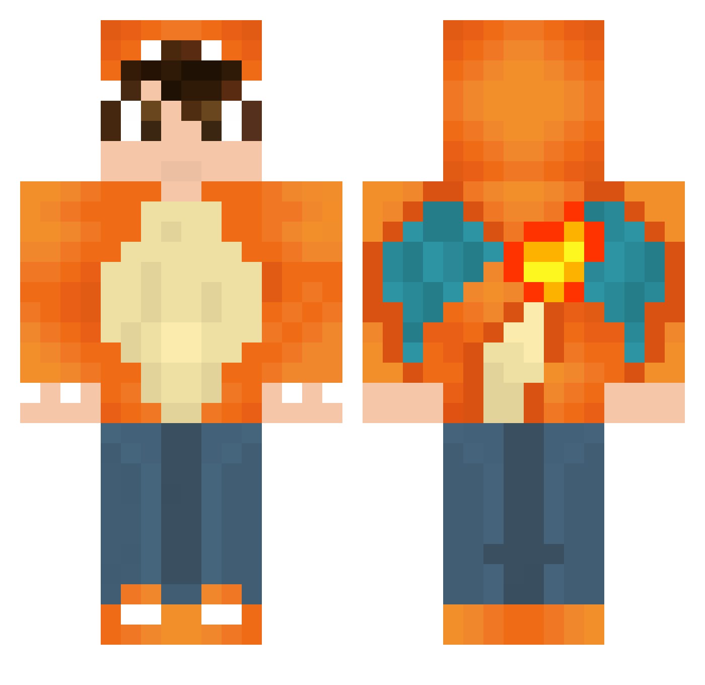 PeterPlays_ Minecraft skin, front and back view