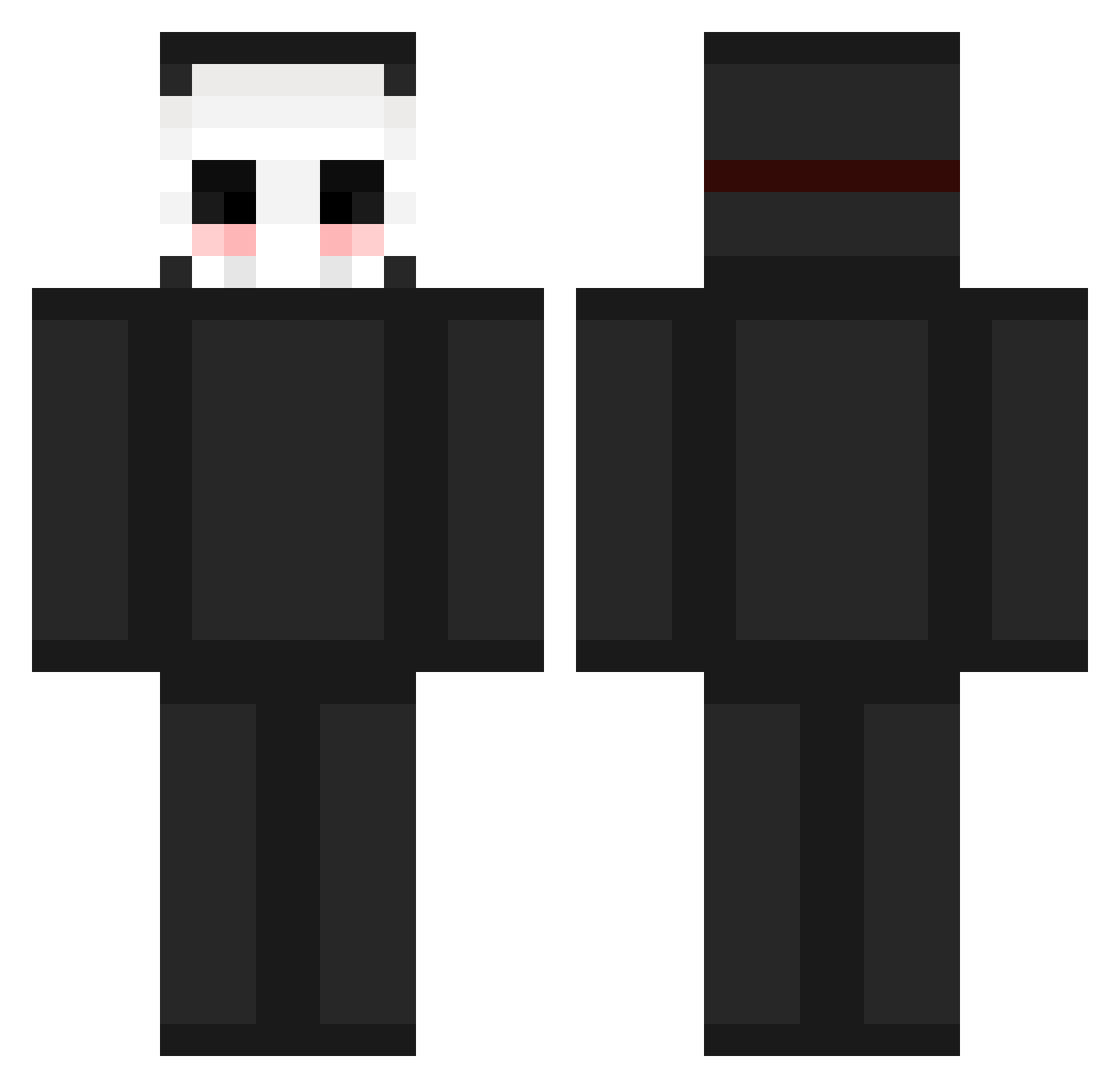 MysticDreamZ1 Minecraft skin, front and back view