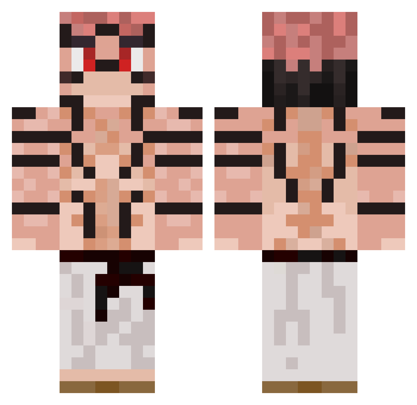 bendixdrengen Minecraft skin, front and back view