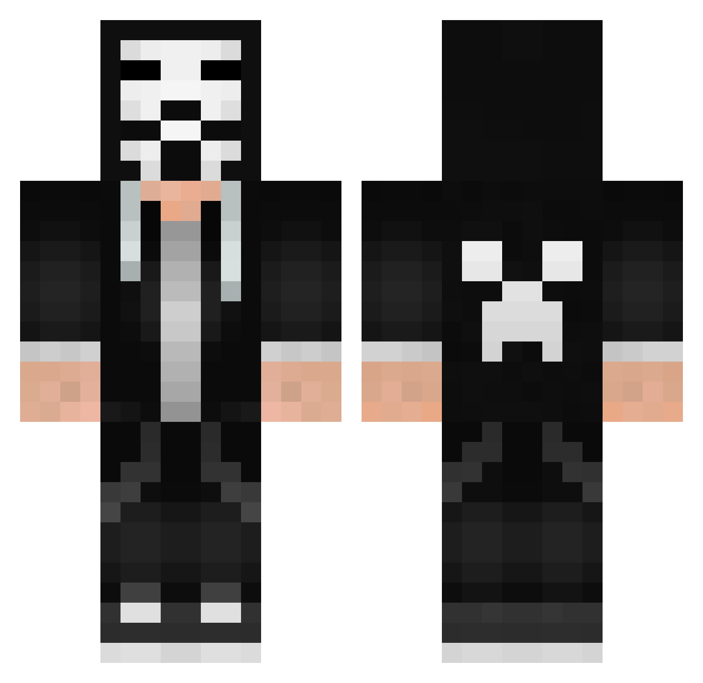 HARMMAXXING Minecraft skin, front and back view
