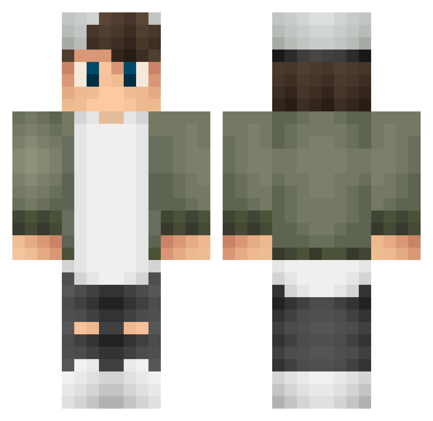RayanBZ1 Minecraft skin, front and back view