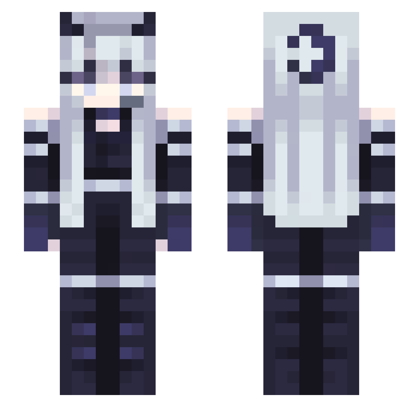 TURBOTRIXX Minecraft skin, front and back view