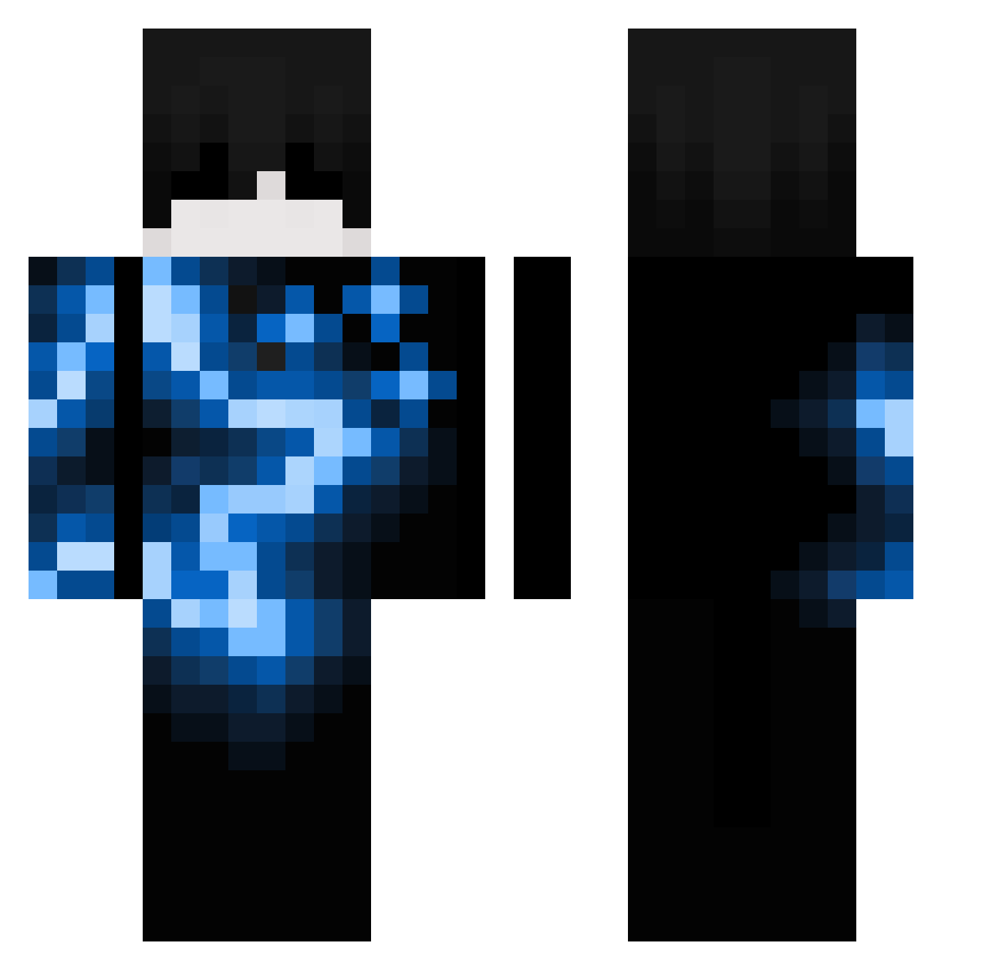 Freestylezflame Minecraft skin, front and back view