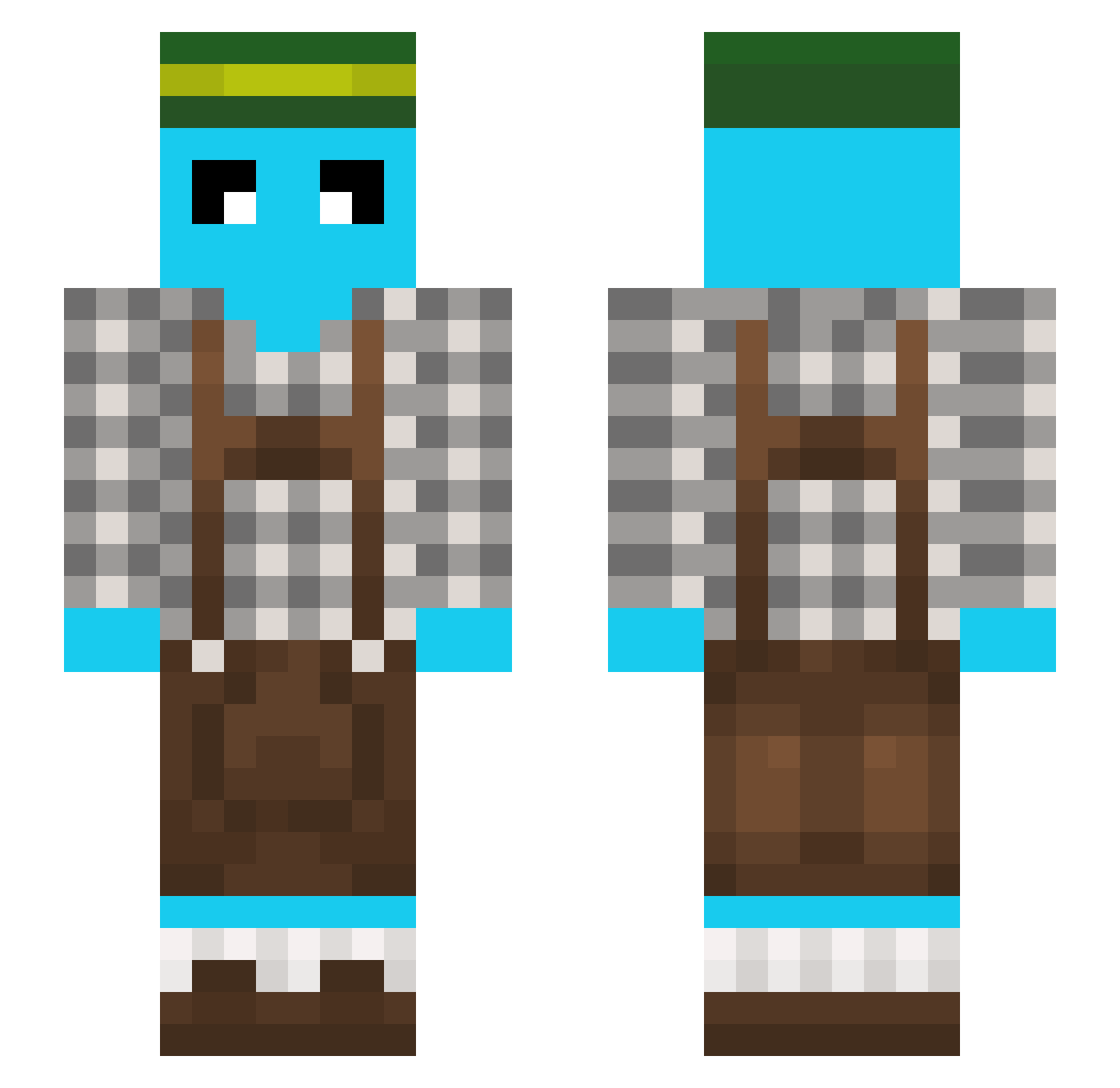 ritsuta77 Minecraft skin, front and back view