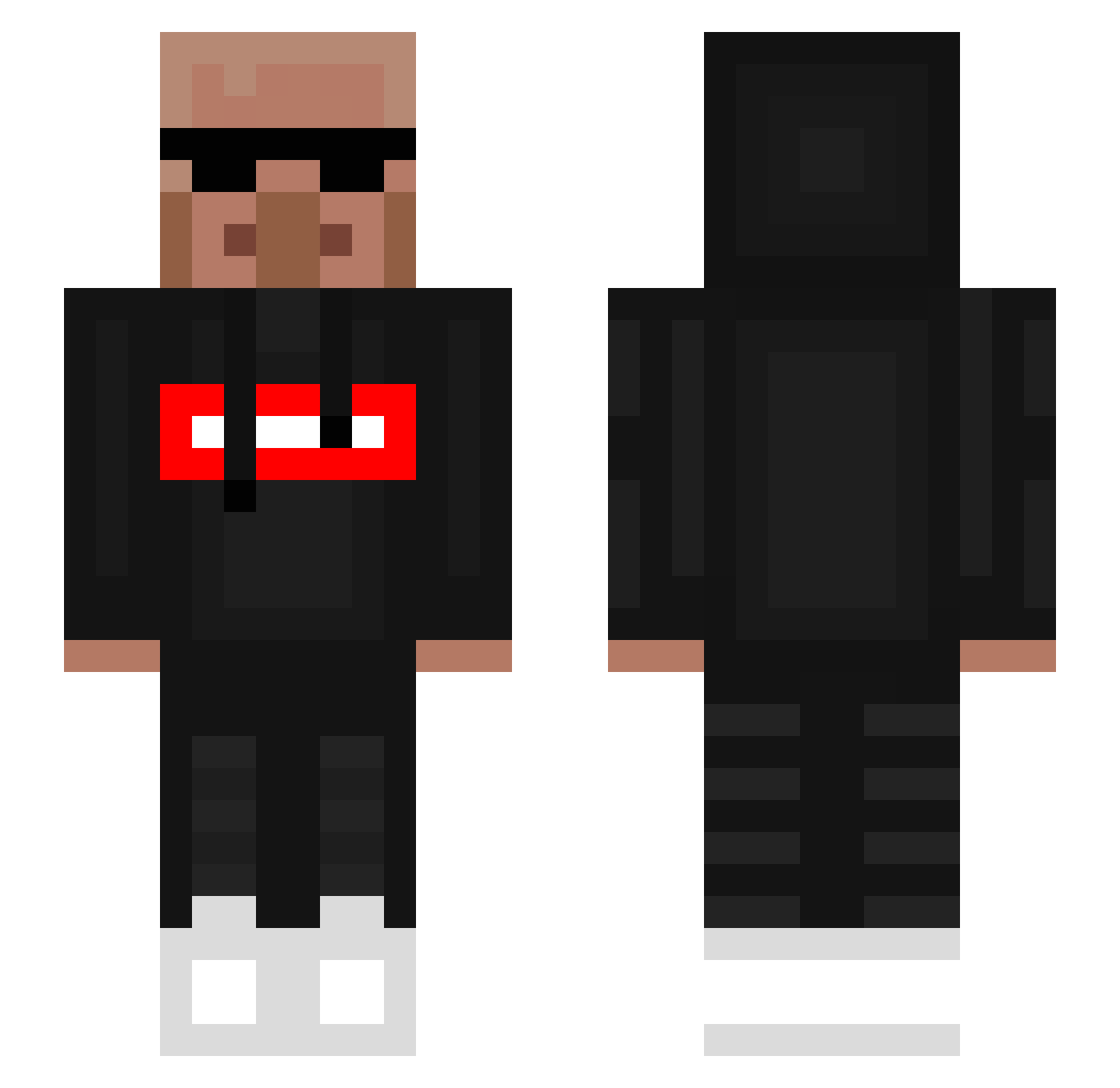 Fritada Minecraft skin, front and back view