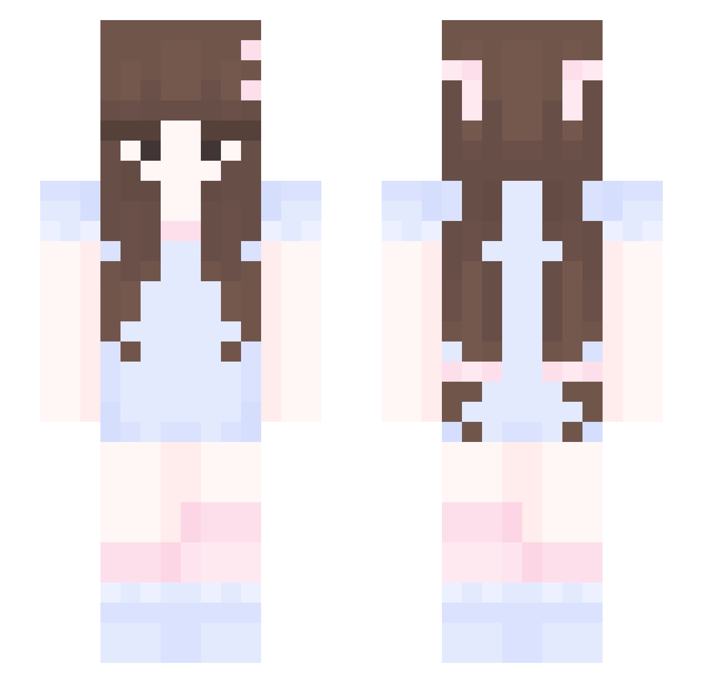yerawuhs Minecraft skin, front and back view