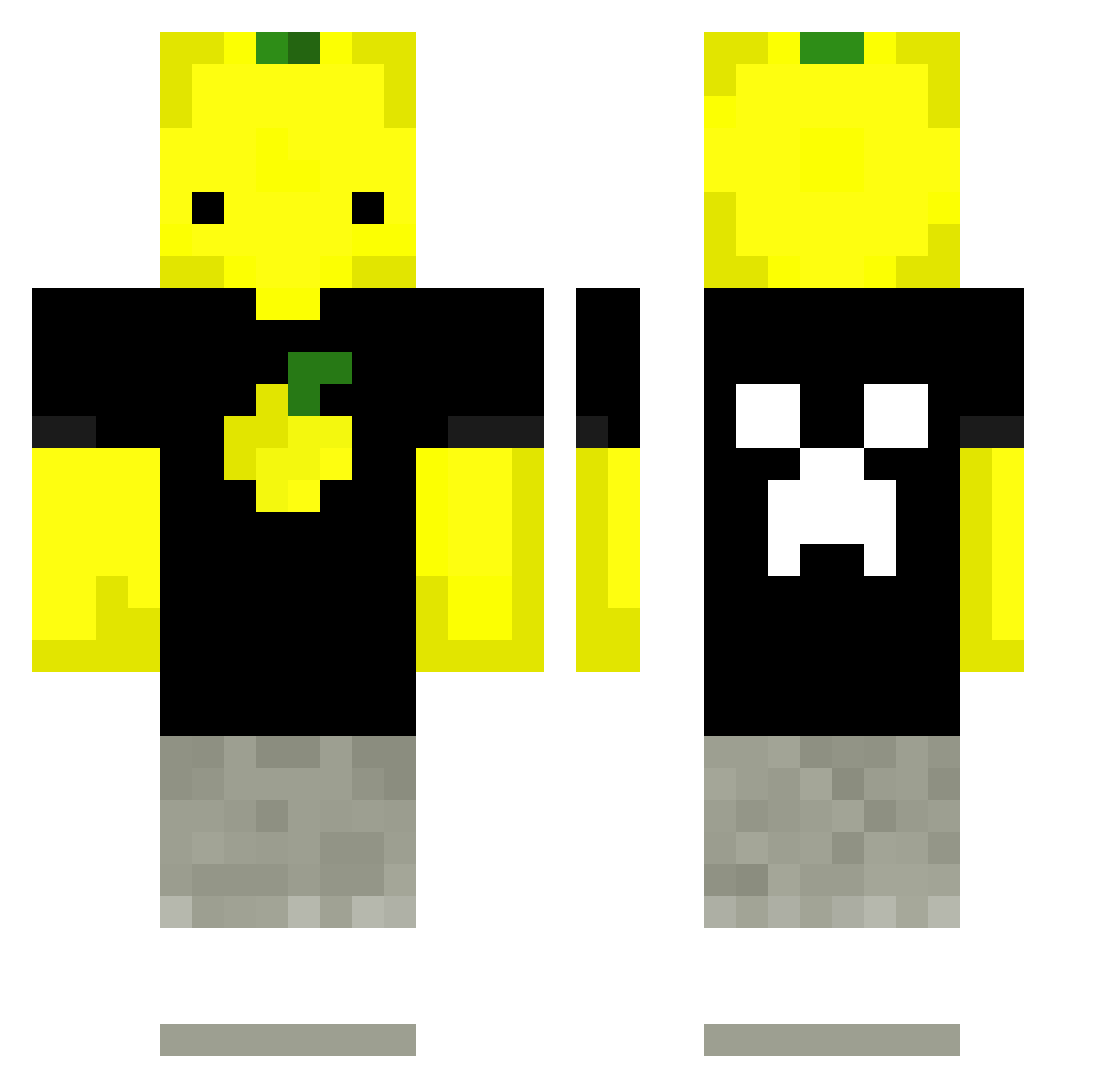 TheLem0nTV Minecraft skin, front and back view