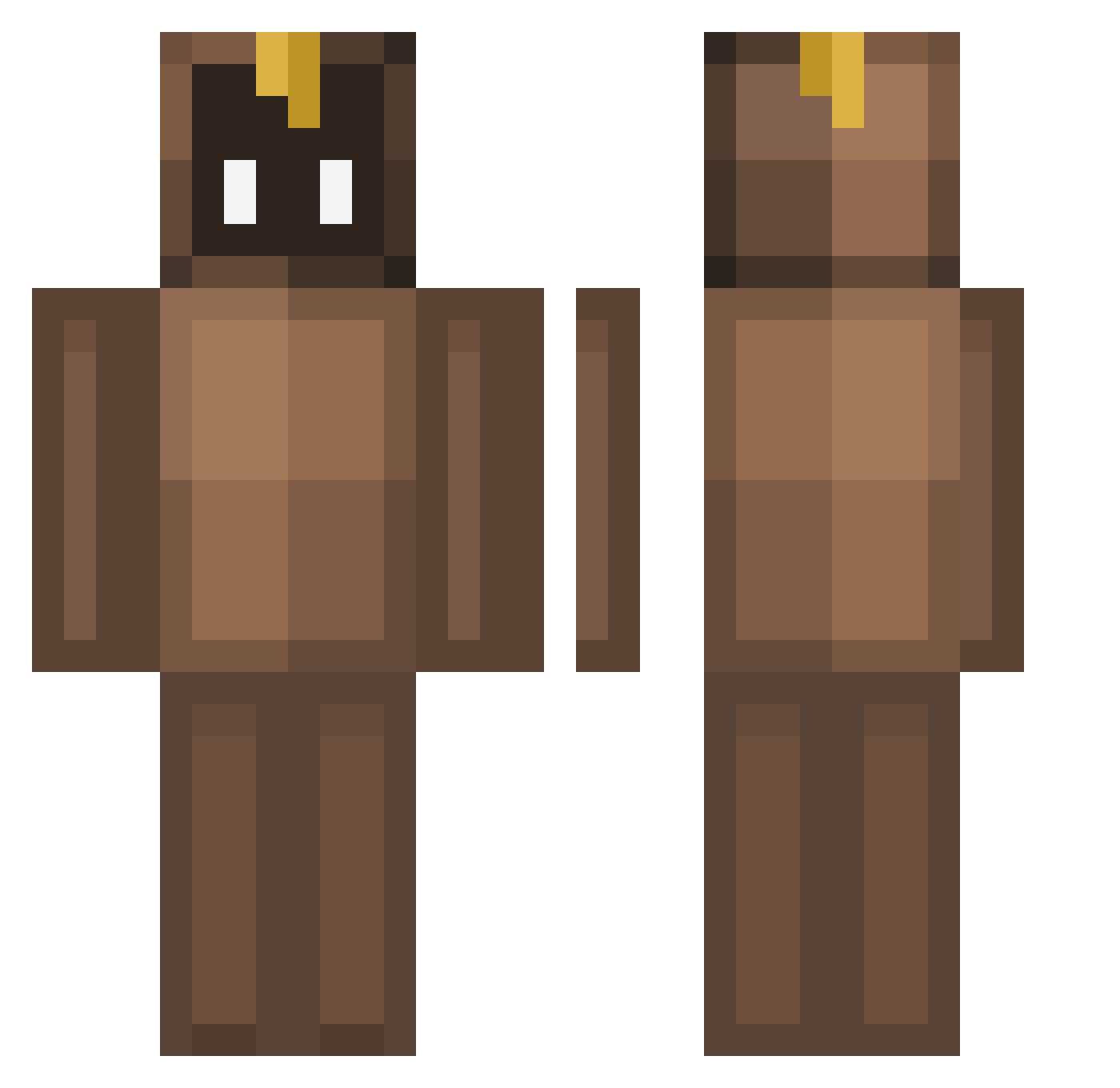xTJS41x Minecraft skin, front and back view