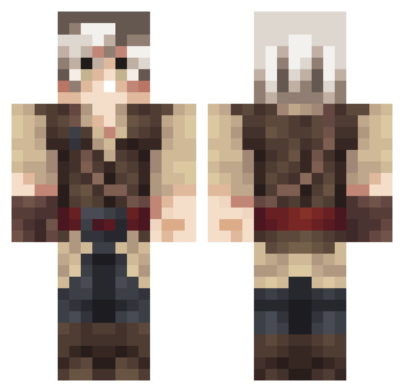 TelleGizmo Minecraft skin, front and back view