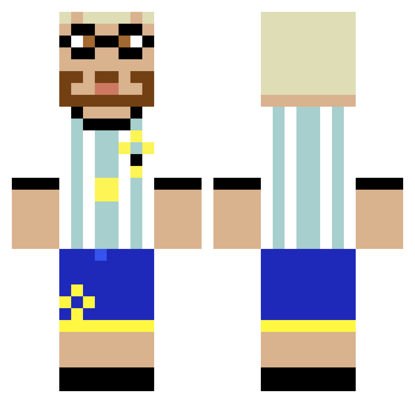 MomazosDiego1617 Minecraft skin, front and back view