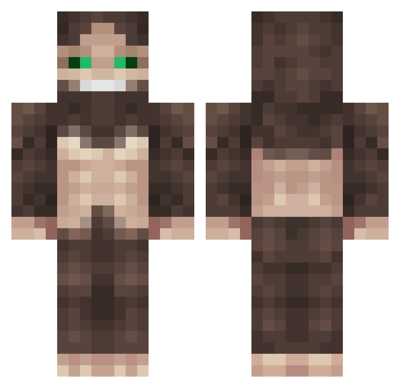 xqfs Minecraft skin, front and back view