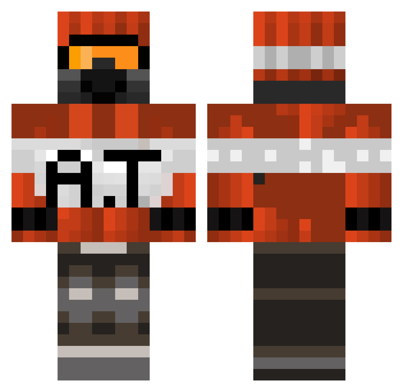 Ketchup_french Minecraft skin, front and back view
