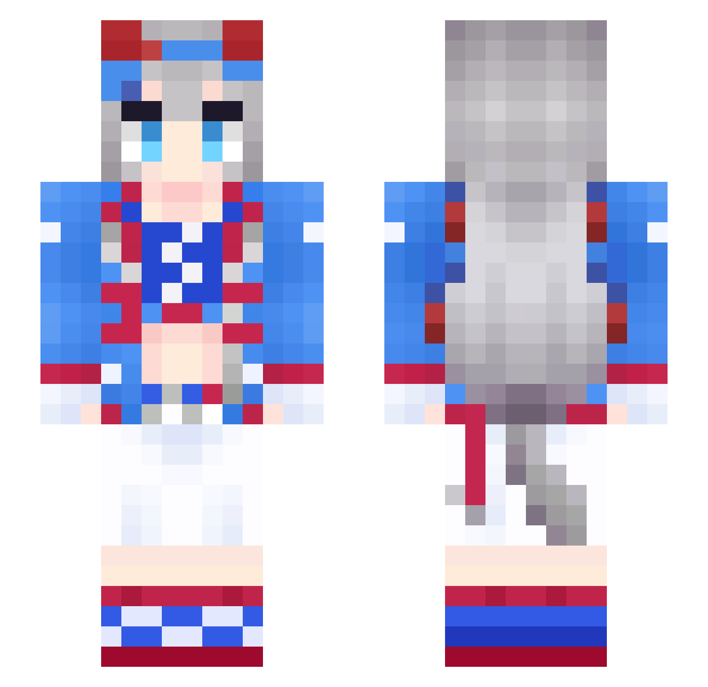 9O6O9 Minecraft skin, front and back view
