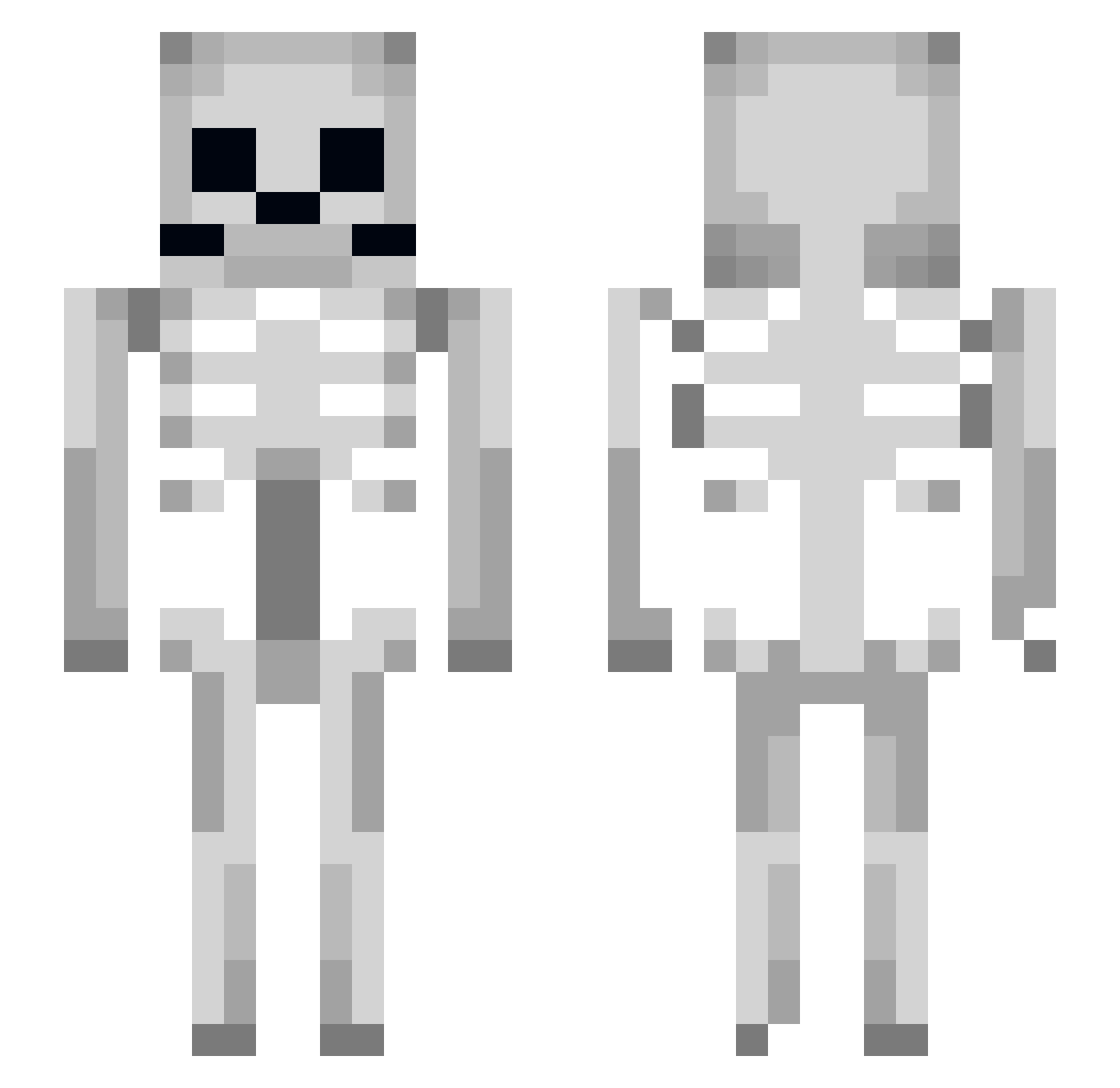 CoupleCigarettes Minecraft skin, front and back view
