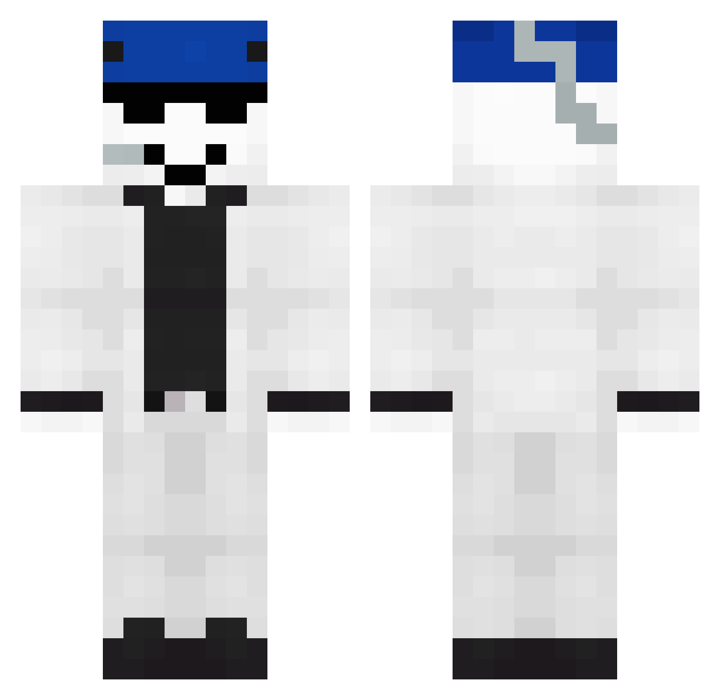 CrappyC Minecraft skin, front and back view