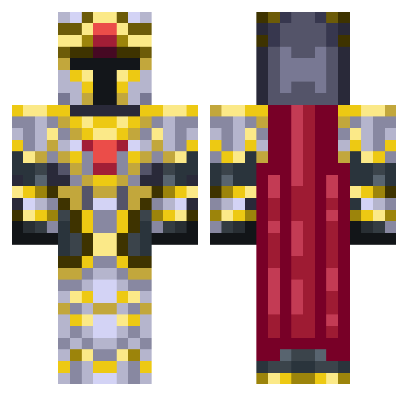 Cyuson Minecraft skin, front and back view