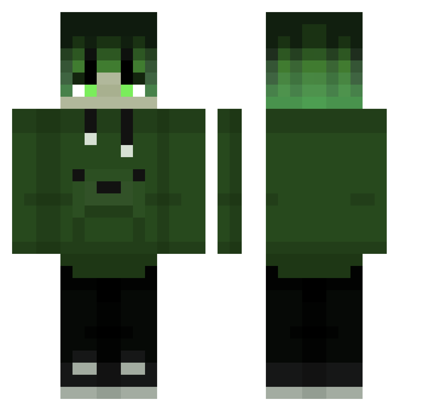 JT2956 Minecraft skin, front and back view